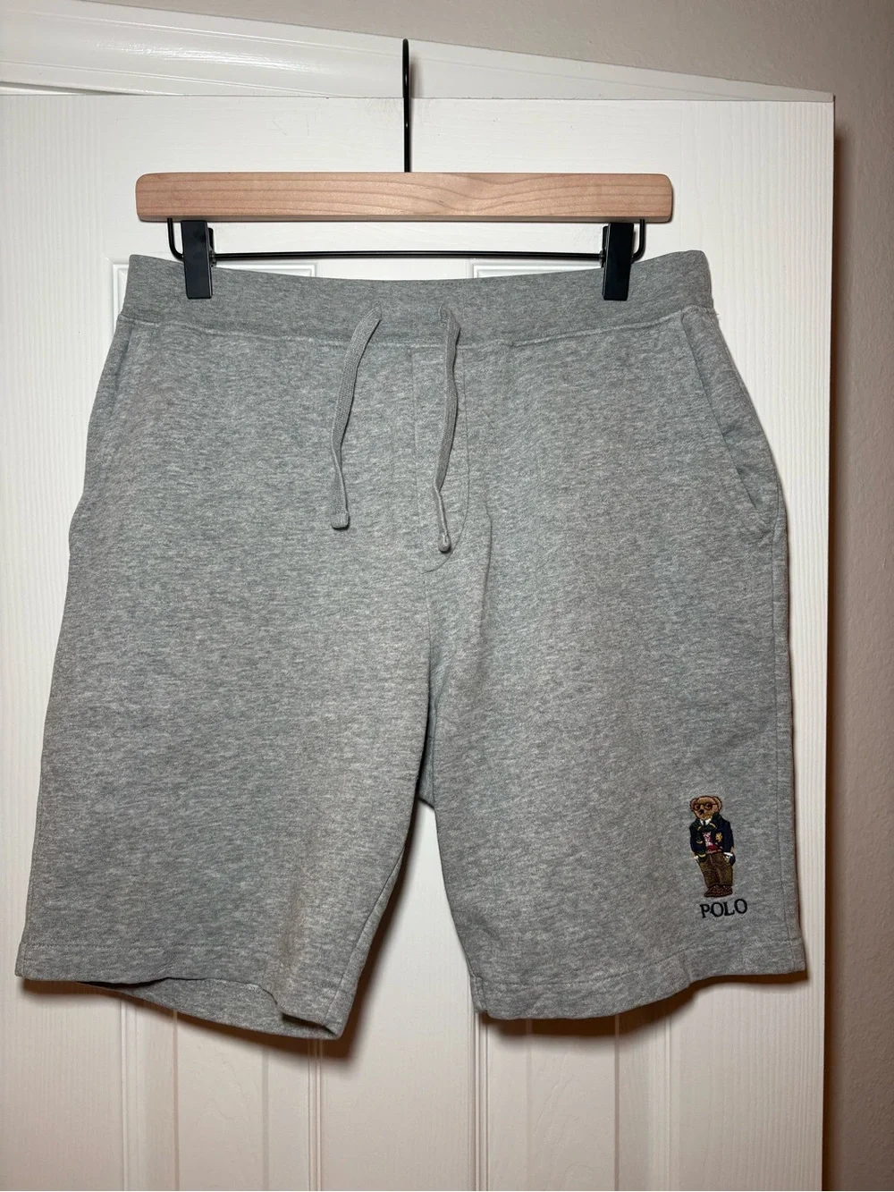Polo Ralph Lauren Prep Bear Fleece Sweat Shorts Gray Men’s Medium